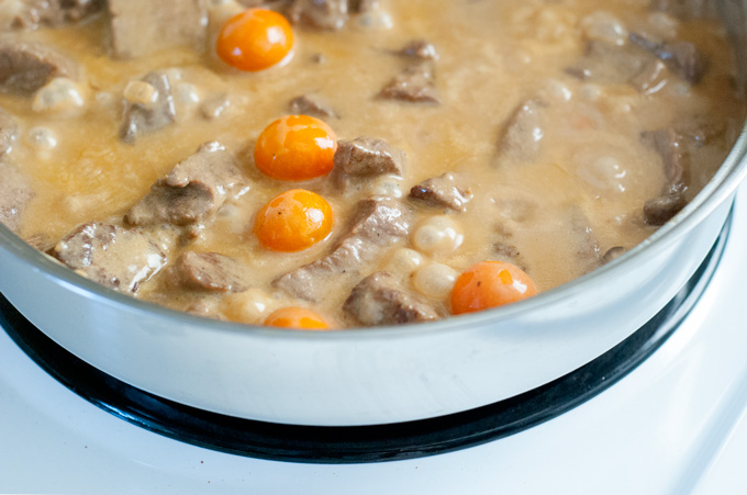 BEEF STROGANOFF WITH ZIMA TOMATOES