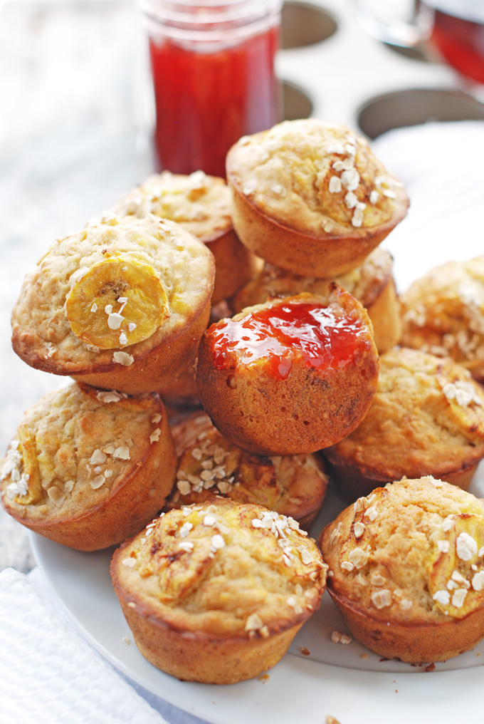 Plantain Honey Oat Muffins