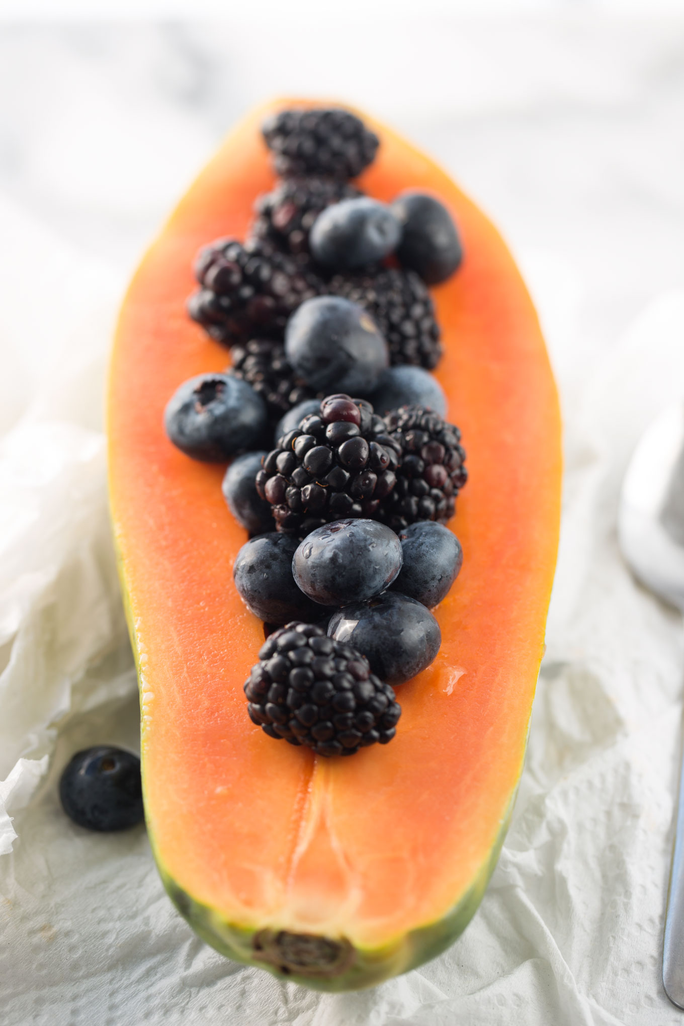 FRUIT FILLED PAPAYA BOAT