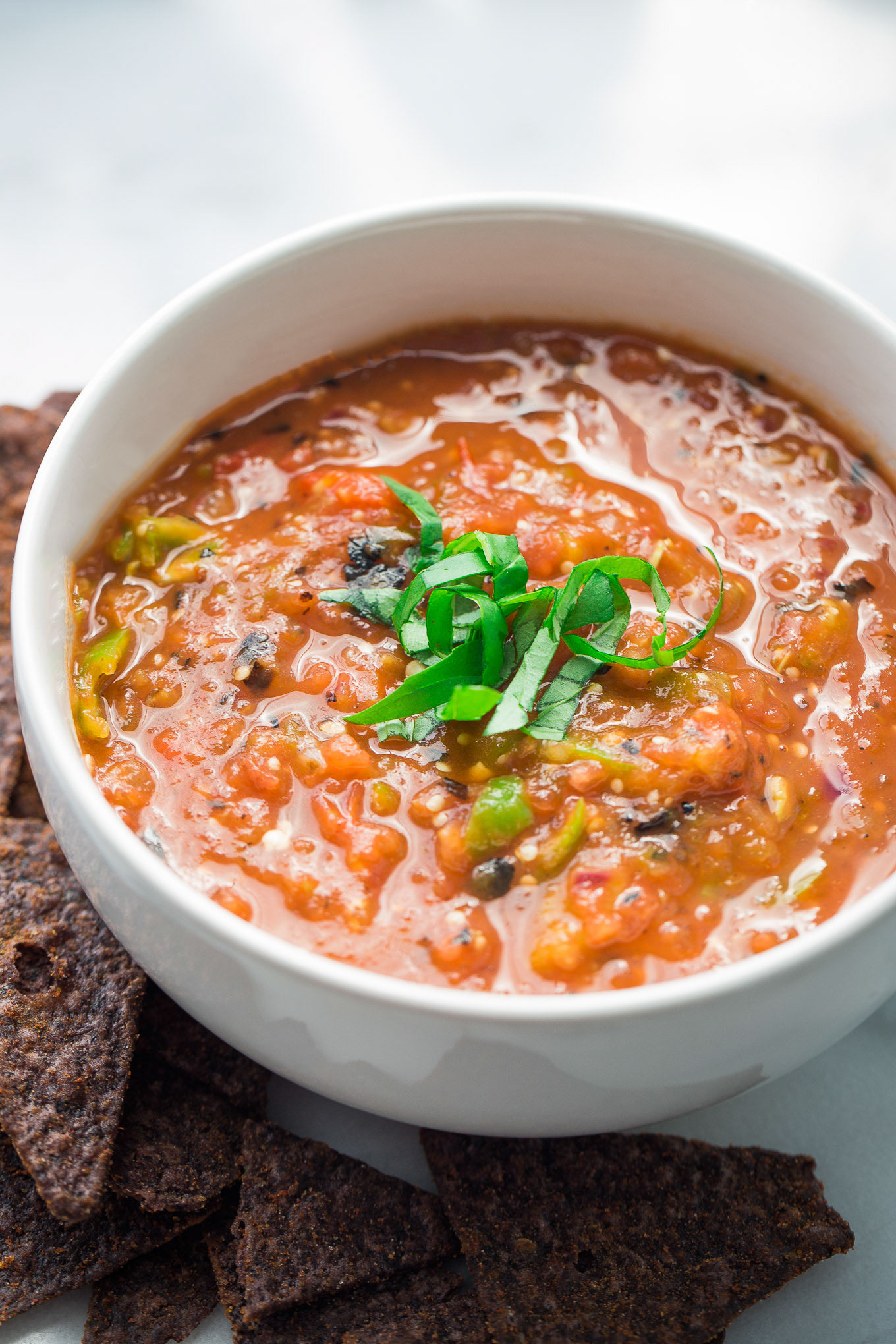 BLACKENED TOMATILLO AND TOMATO SALSA