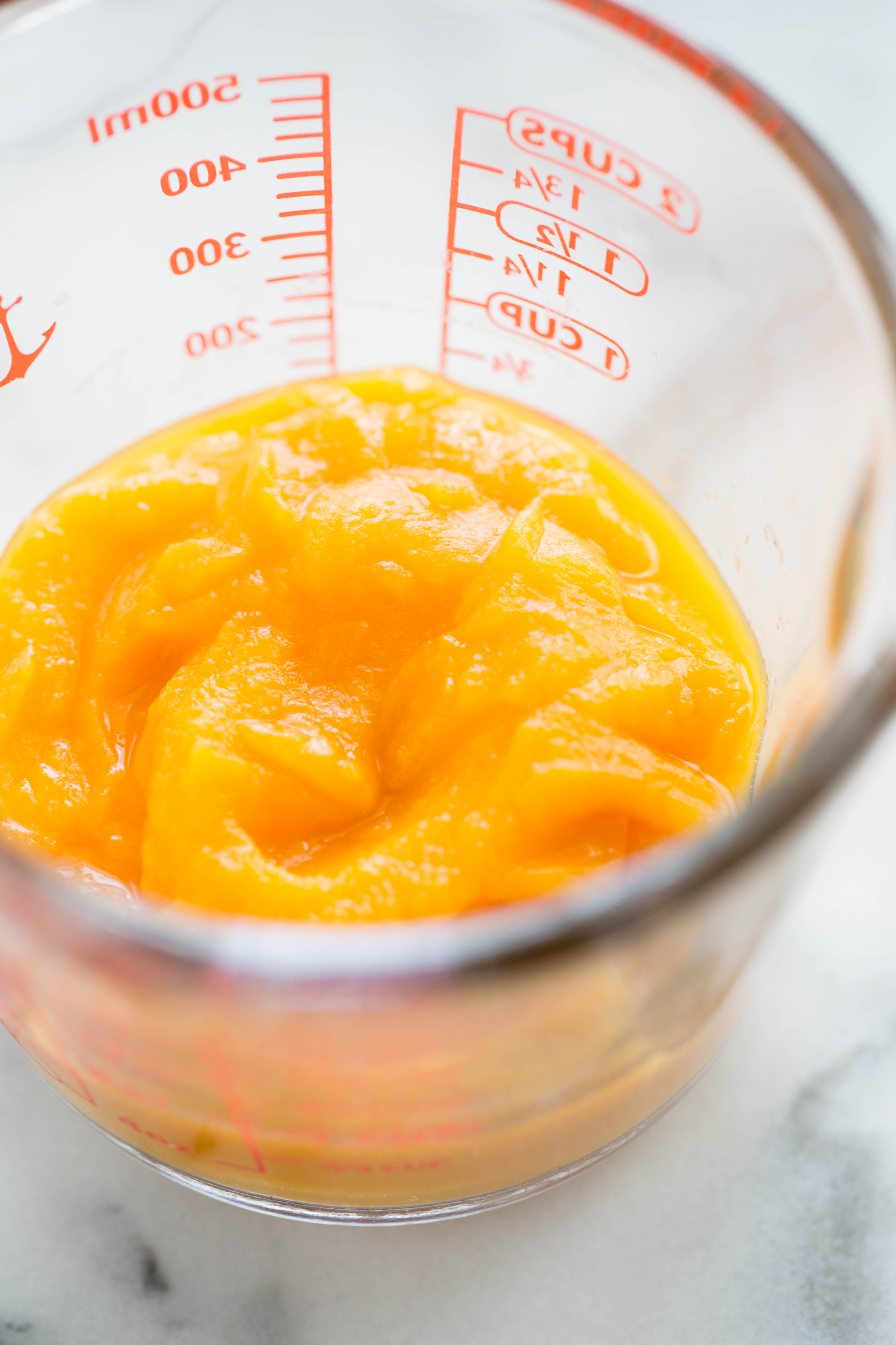 Squash in measuring cup