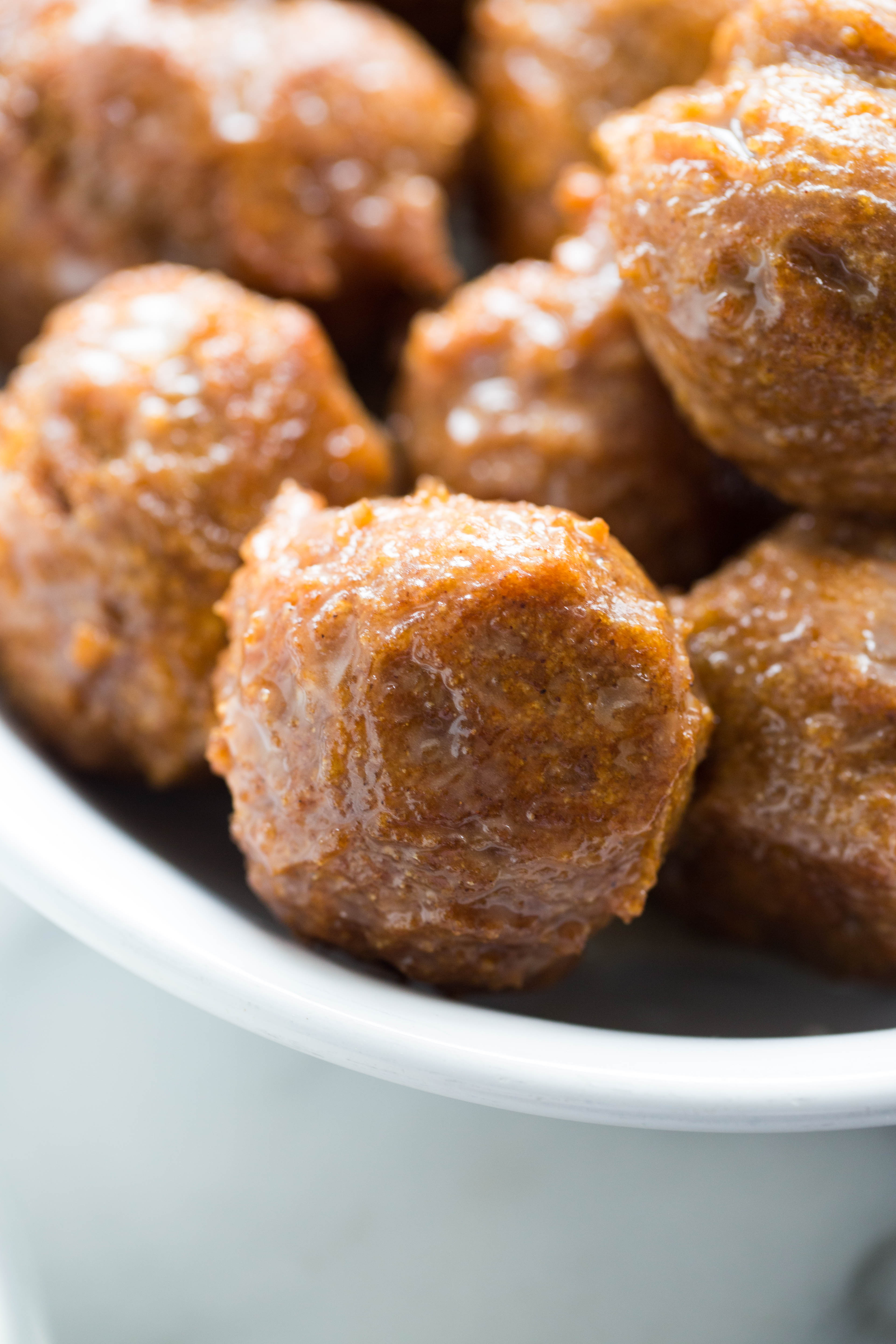 BUTTERNUT SQUASH DOUGHNUT HOLES WITH COCONUT GLAZE