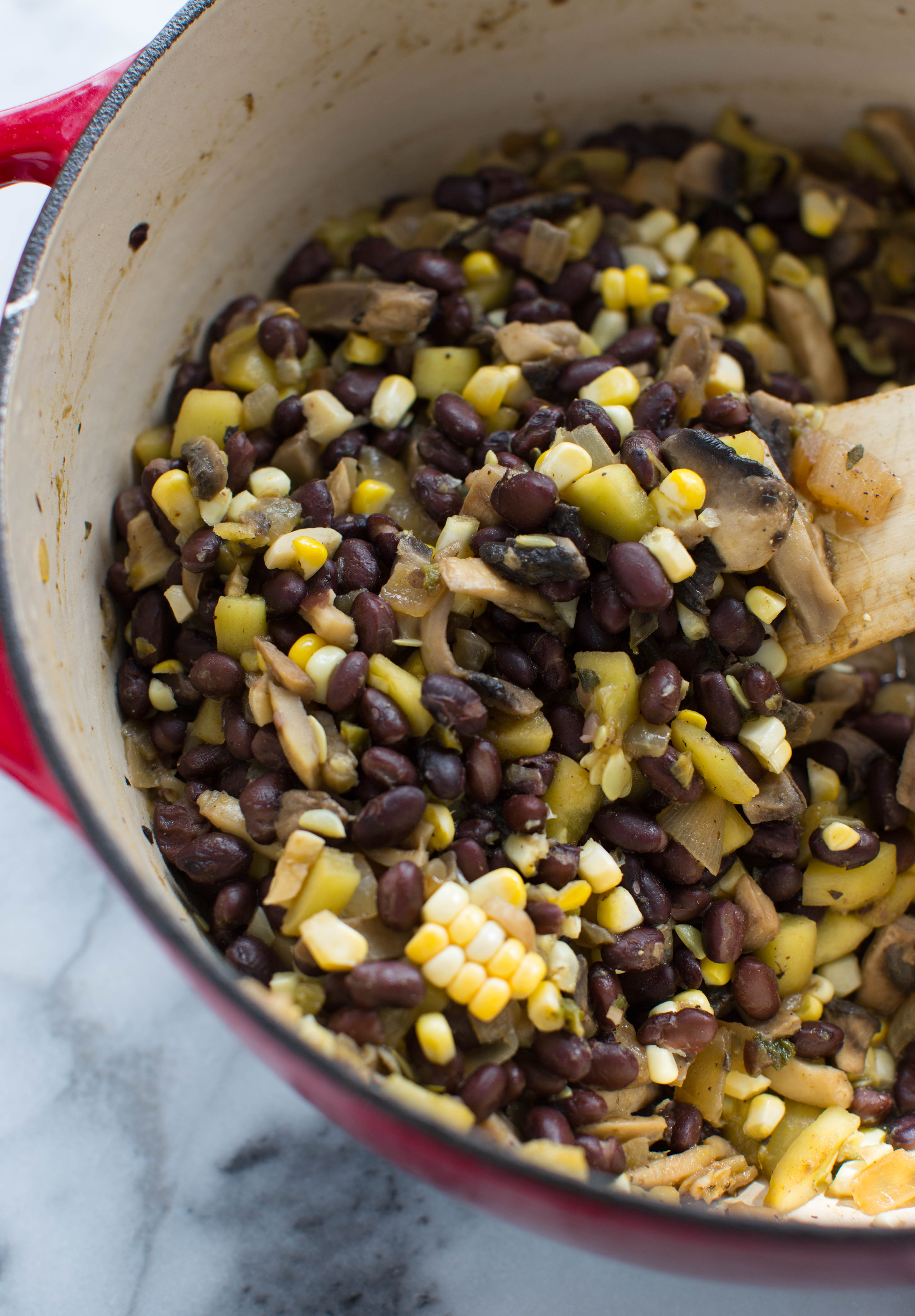 uncooked vegetarian chili