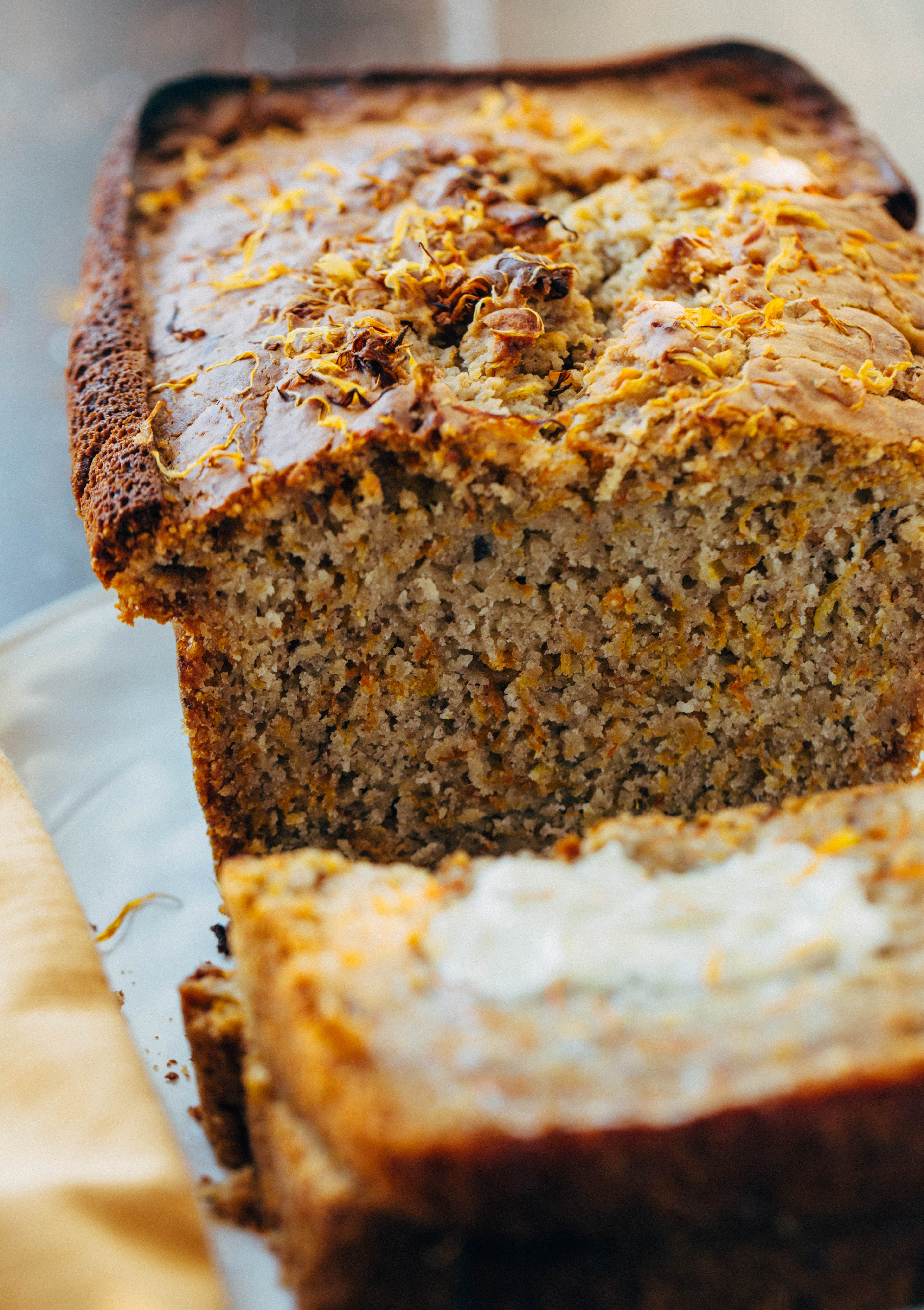 calendula bread loaf