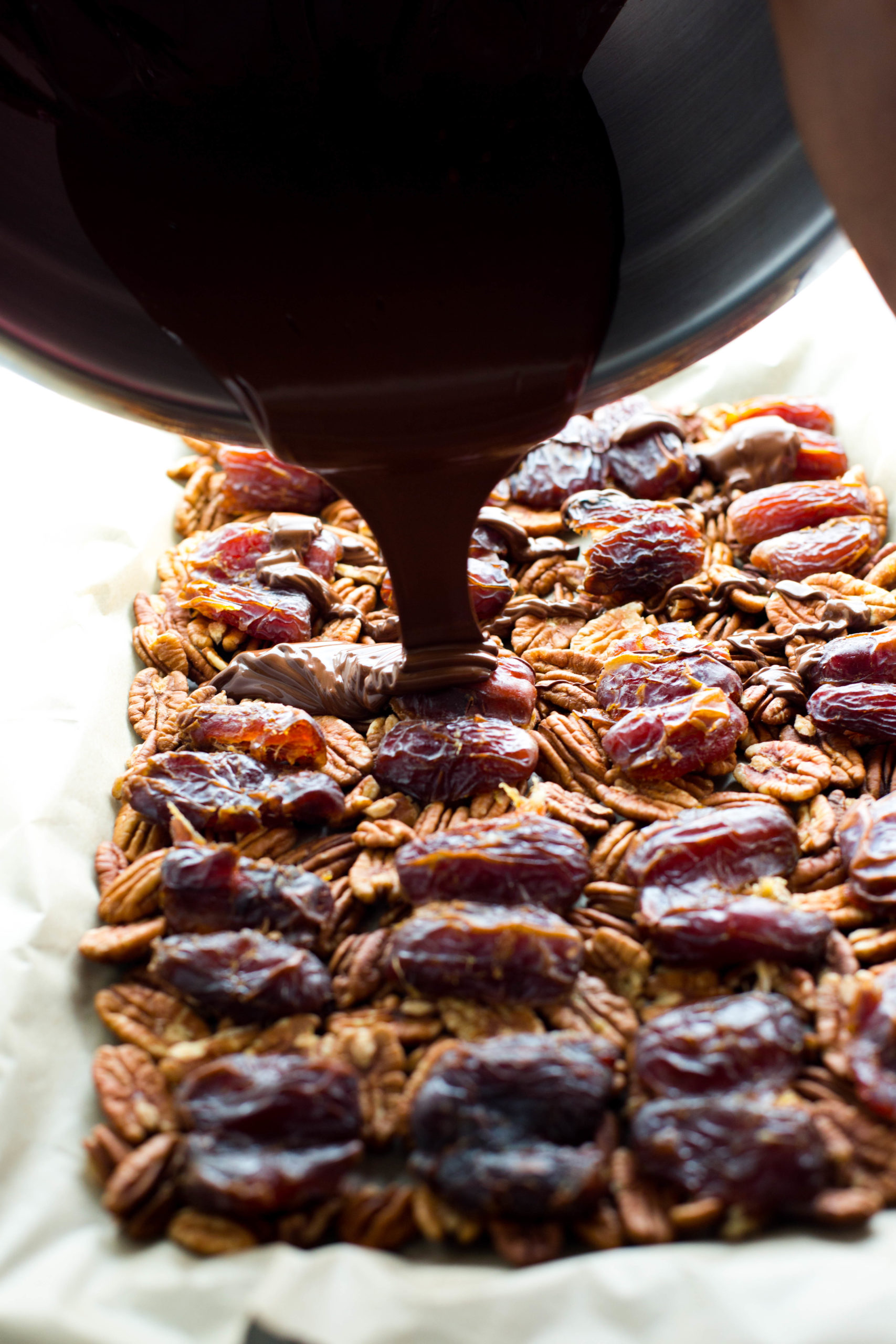 MEDJOOL DATES WITH PECANS AND CHOCOLATE