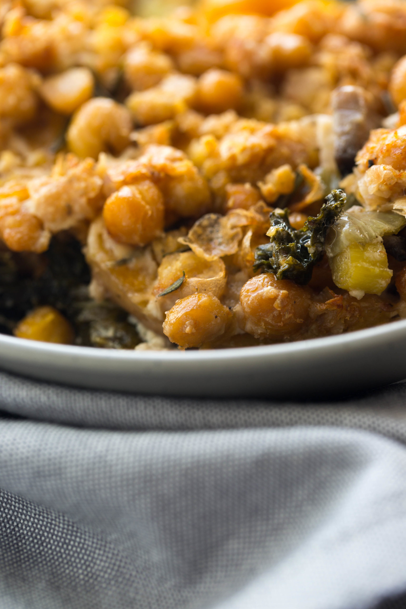 baked chickpeas with butternut squash