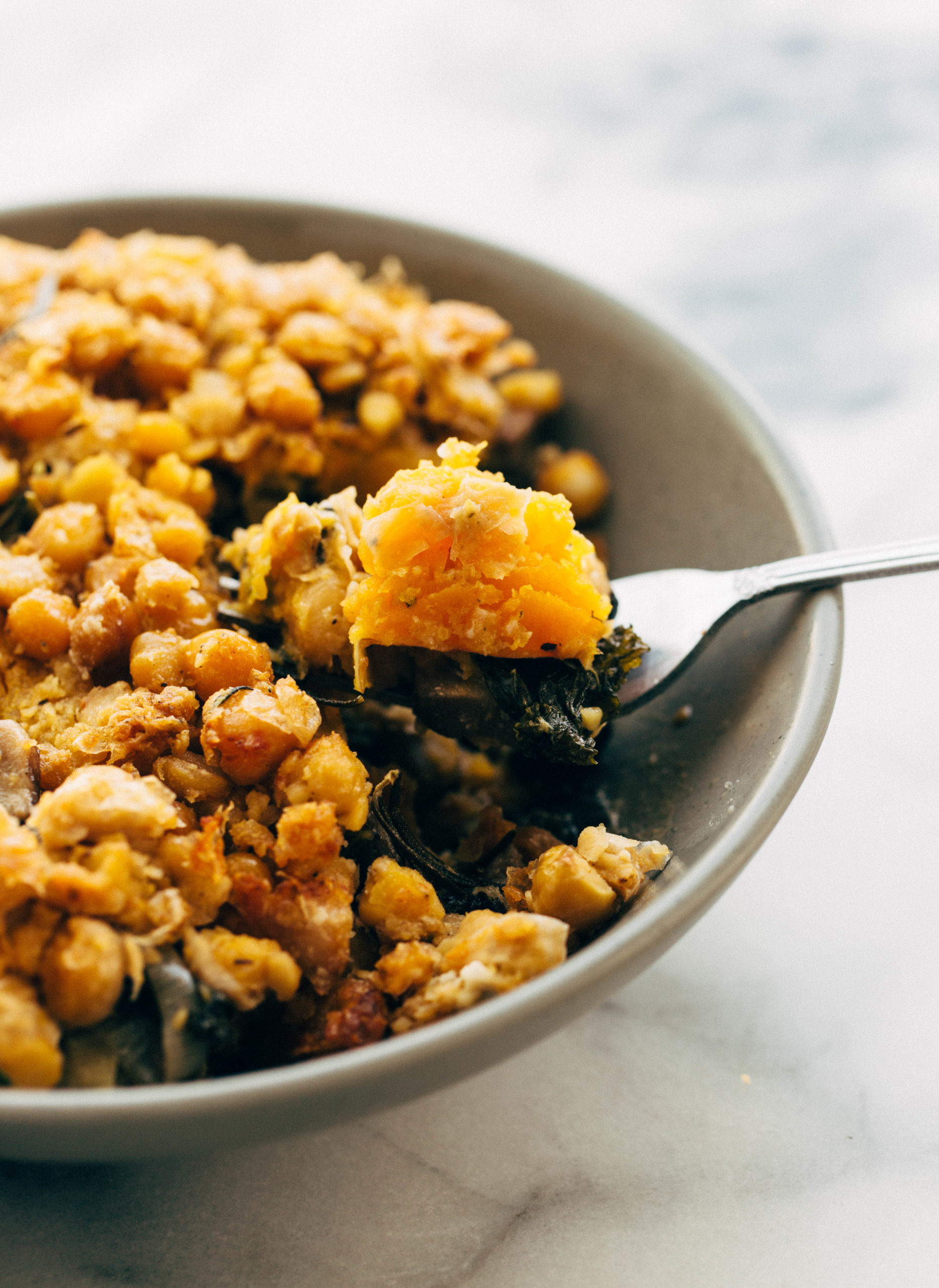 baked chickpeas with butternut squash
