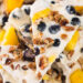 frozen blueberry pineapple yogurt bark