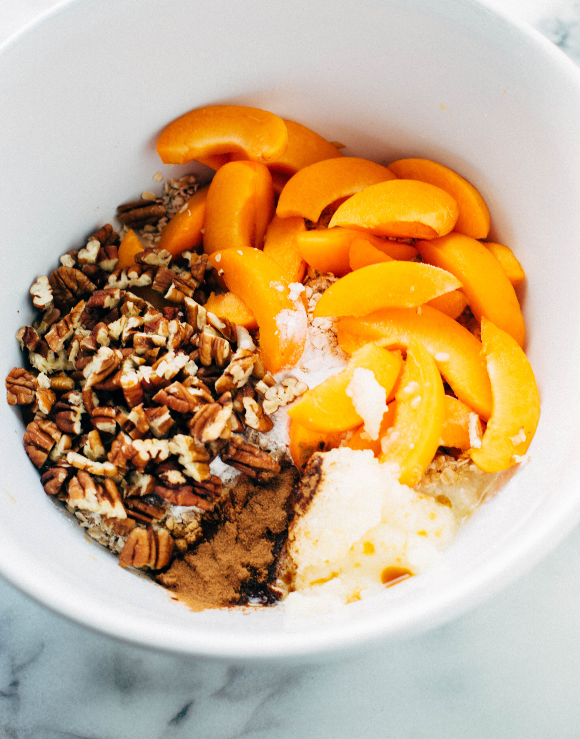 summer apricot oatmeal bake