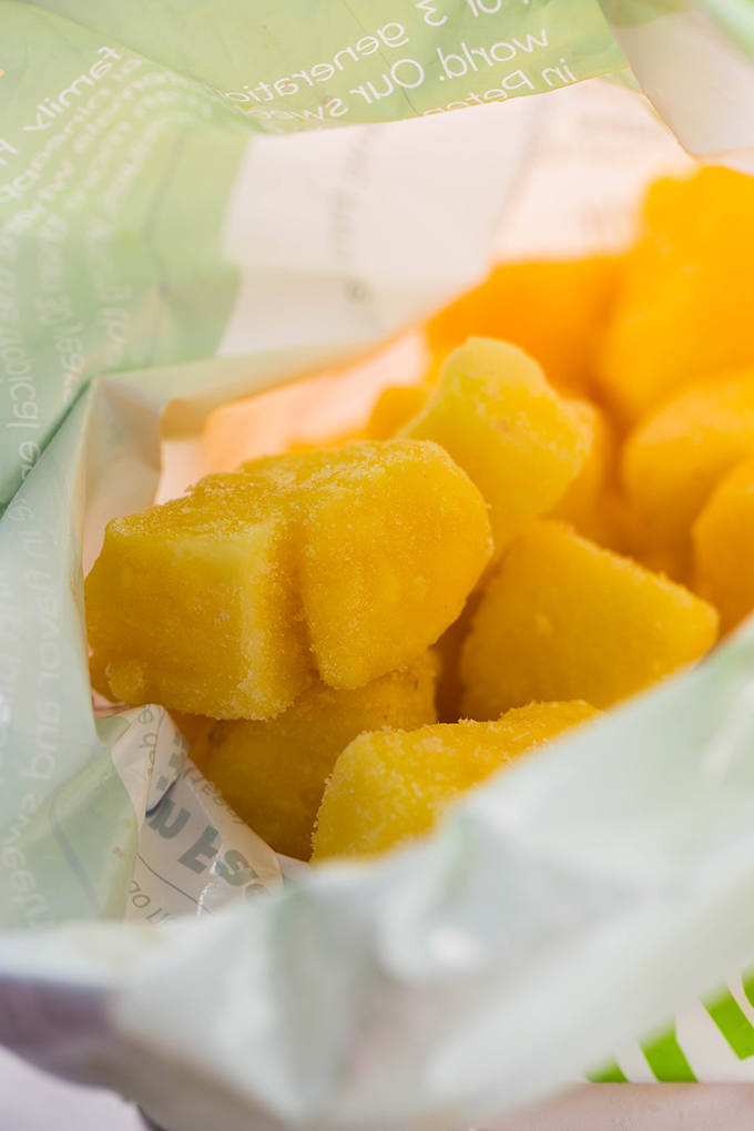 frozen pineapple chunks