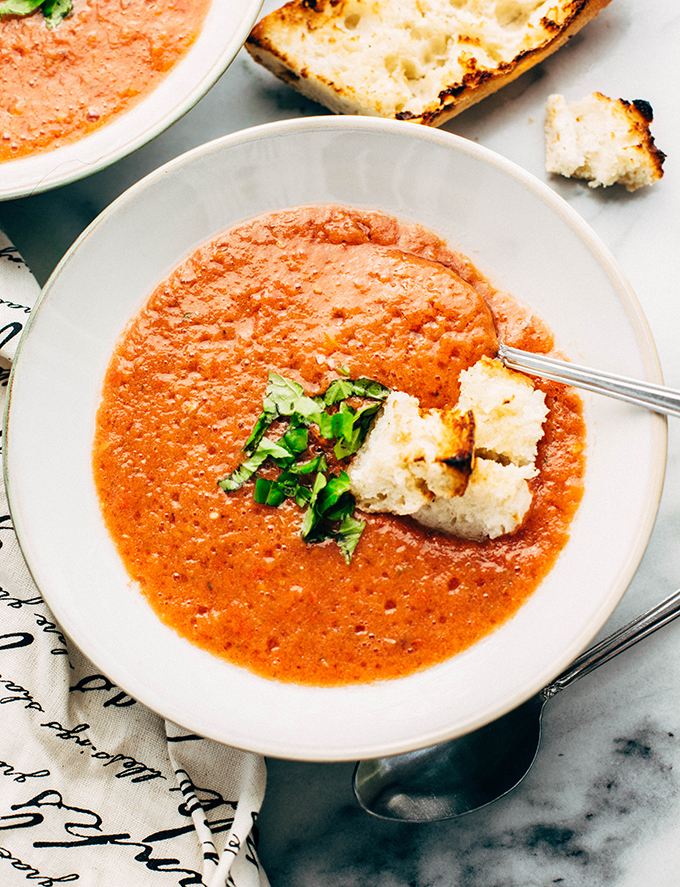 blender tomato soup with zulu sweet pepper