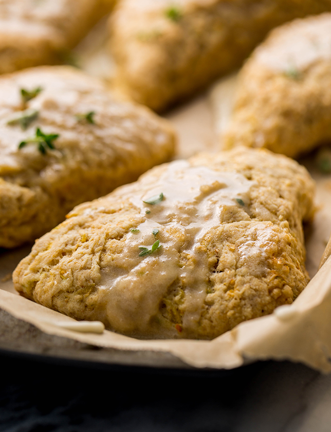 yellow zucchini scones