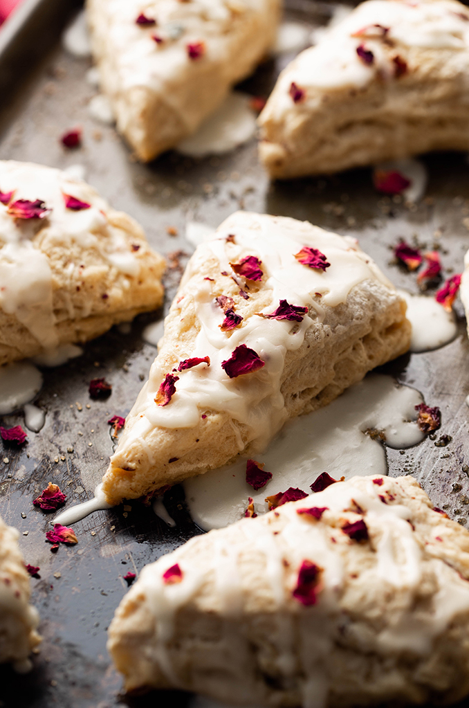 vegan rose scones