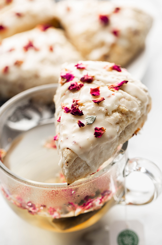 vegan rose scones