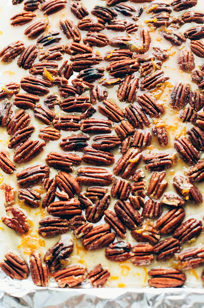 orange toasted pecan topping