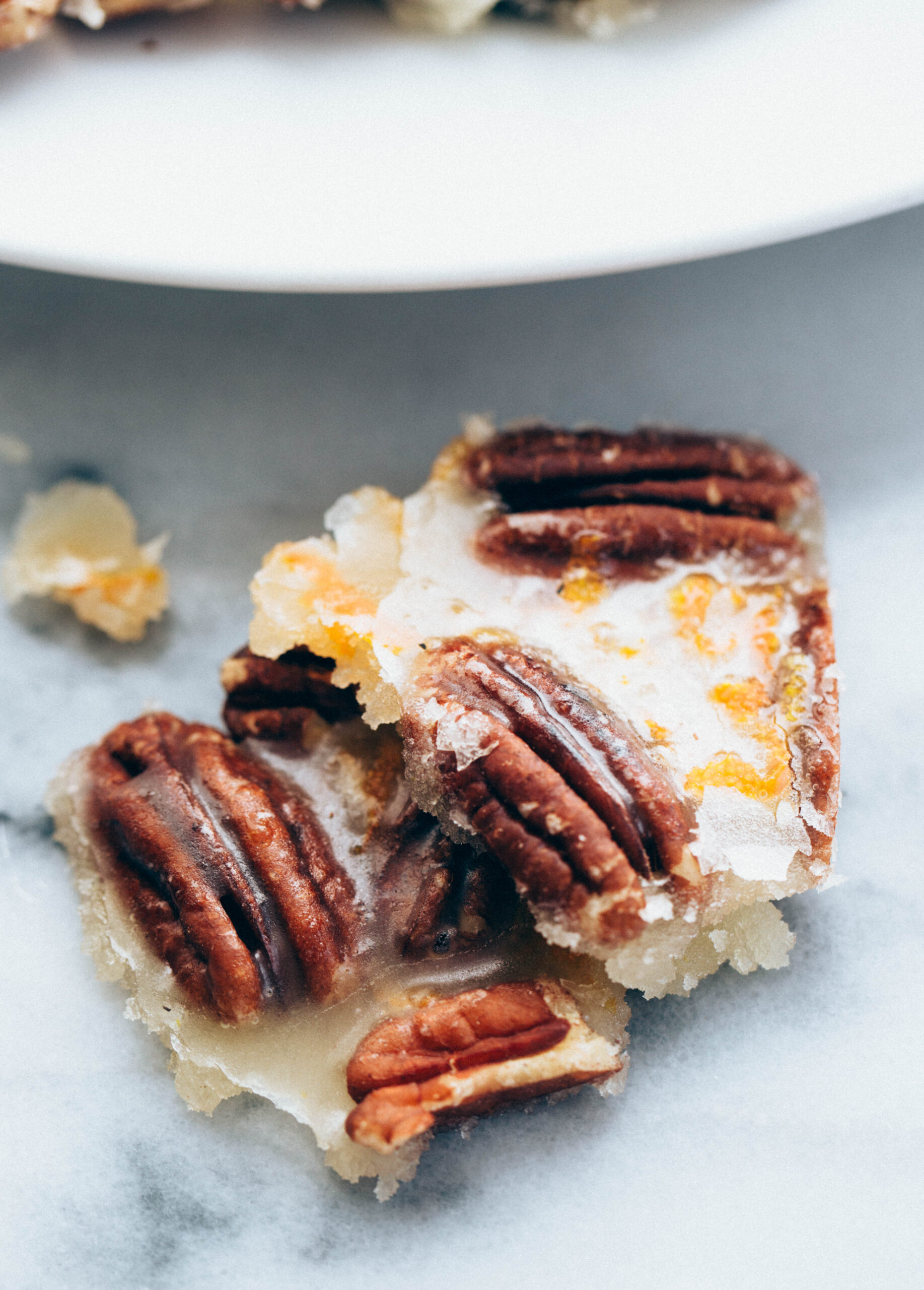 orange toasted pecan topping